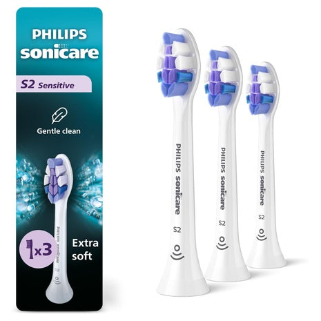 3-Pack Philips Sonicare S2 Sensitive Brush Heads