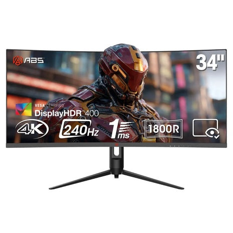 34" ABS GQ341NE Curved WQHD 240Hz 1ms HDR VA Freesync Gaming Monitor