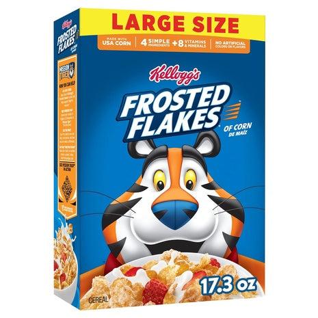 Large Size Box Of Frosted Flakes Breakfast Cereal