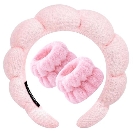 Puffy Headband and Terry Wrist Bracelets