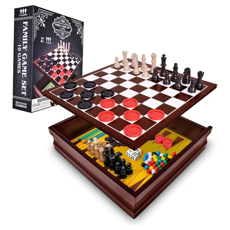 10-Game Family Set With Storage Box