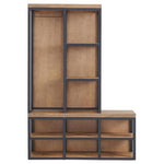 Entryway Organizer With Coat Hooks, Shoe Storage, & Seating