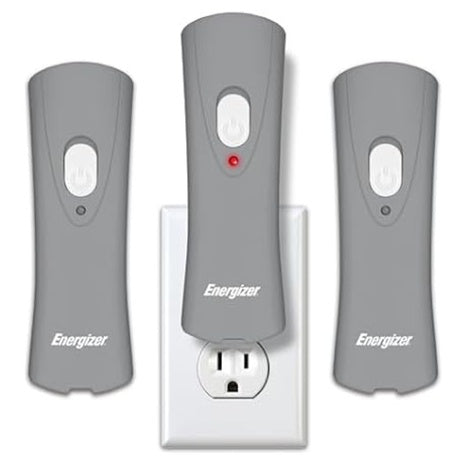3-Pack Energizer Flashlight LED Rechargeable Plug-in Light