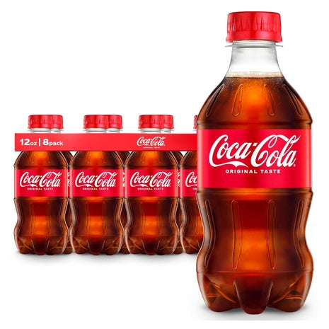 8 Coca Cola Soda Bottles (12oz)