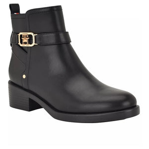 Tommy Hilfiger Women's Ivaide Logo Strap Block Heel Booties