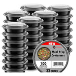 50 Round Meal Prep Containers w/ Lids