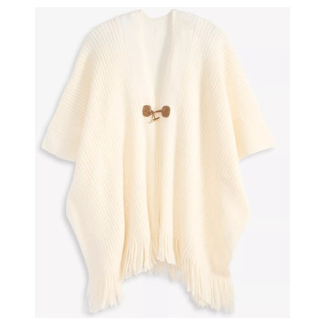 Style & Co Solid Ribbed Toggle Topper,