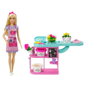 Barbie Careers Florist Doll & Playset with Flower Station, Molds, & Accessories