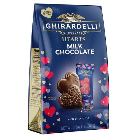 Ghirardelli Milk Chocolate Duet Hearts (Kof-K Dairy)