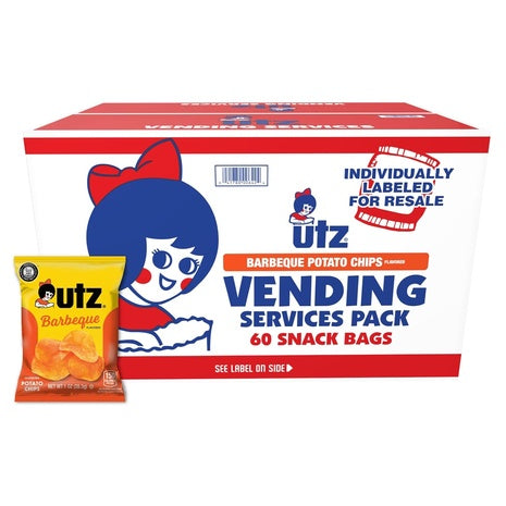 60 Bags Utz Barbeque Potato Chips (1oz)