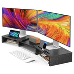 Dual Monitor Stand Riser with Adjustable Slots