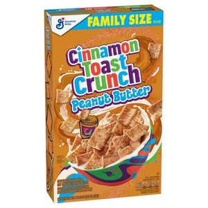Family Size Box Cinnamon Toast Crunch Peanut Butter Breakfast Cereal