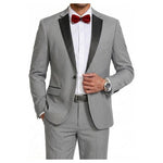2-Piece Men's Tuxedo Slim Fit One Button Blazer Pants Set