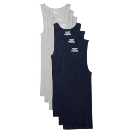 6-Pack Amazon Essentials Men's Slim Fit Cotton Tank Undershirts