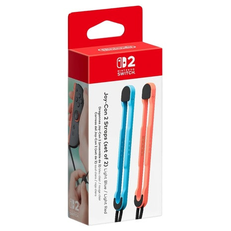 Set Of 2 Joy-Con 2 Straps (Light Blue/Light Red)