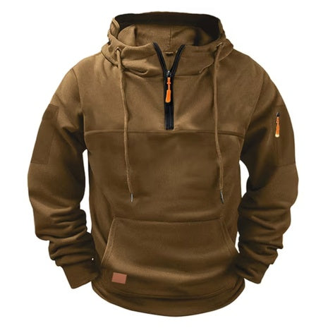 Tactical Men's Quarter Zip Fleece Sweatshirt With Pockets