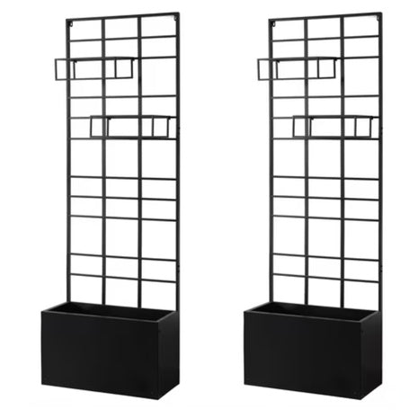 2-Pack Expert Gardener Metal Raised Bed With Trellis