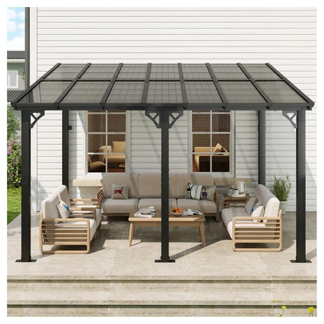14ft X 10ft JolyDale Outdoor Metal Pergola With Sloped Roof