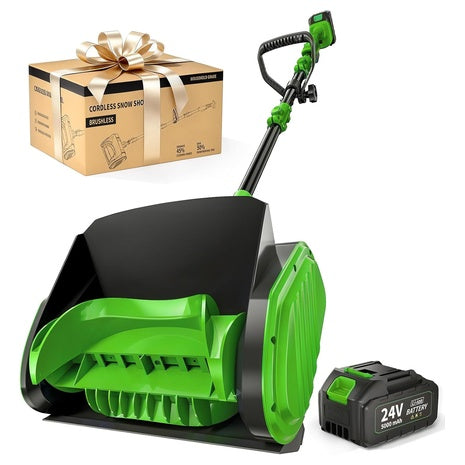 24V 14.4" Cordless Snow Shovel with Battery & Charger