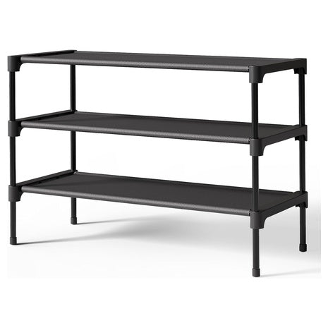 Kitsure 3 Tier 27.5" Wide Non-Woven Free Standing Shoe Rack