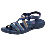Skechers Women's Reggae-Sew Me Woven Strappy Slingback Sandal