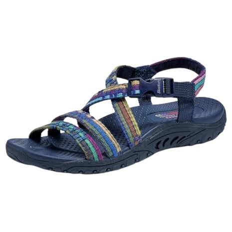 Skechers Women's Reggae-Sew Me Woven Strappy Slingback Sandal