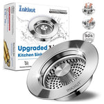 Upgraded 3-in-1 Stainless Steel Kitchen Sink Drain Strainer