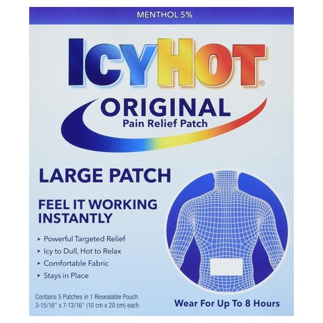 5 Icy Hot Medicated Extra Strength Pain Relief Patches