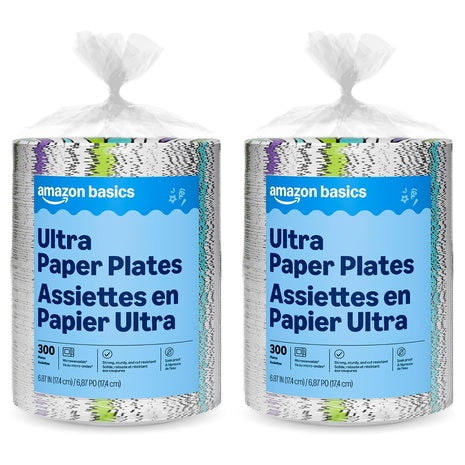 600 Amazon Basics Ultra Paper Plates