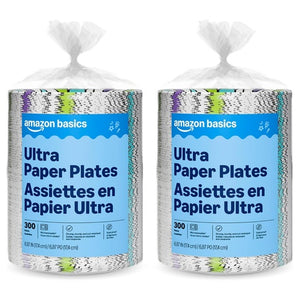 600 Amazon Basics Ultra Paper Plates