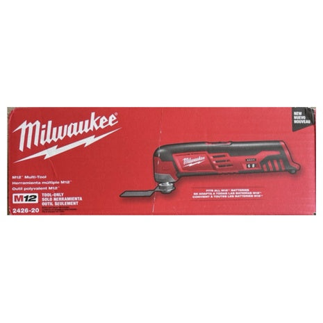 Milwaukee 2426-20 M12 12 Volt Redlithium Ion 20,000 OPM Cordless Multi Tool