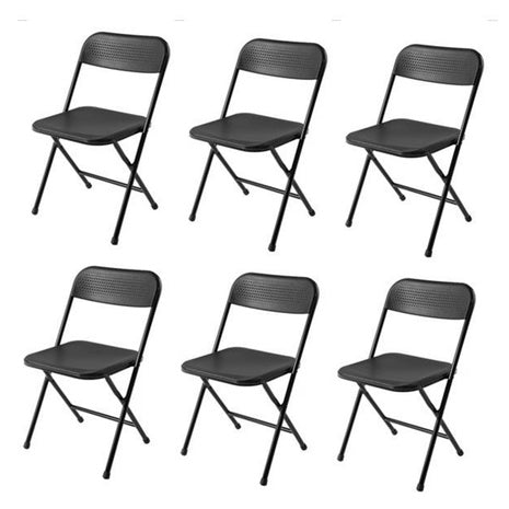 6-Pack Mainstays Resin Folding Chair