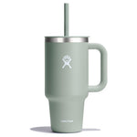32oz Hydro Flask Insulated Stainless Steel Travel Tumbler W/ Lid & Straw (Agave)