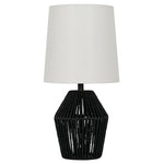 12.75" Black Rope Mini Lamp
