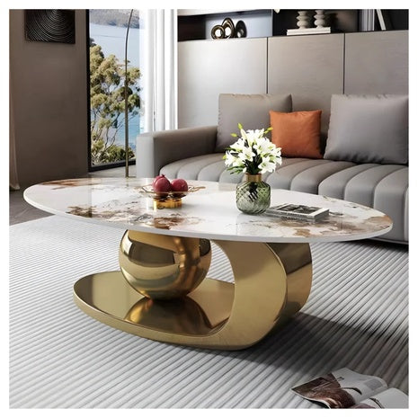 51.2" Brayden Studio Delvan Oval Countertop Coffee Table