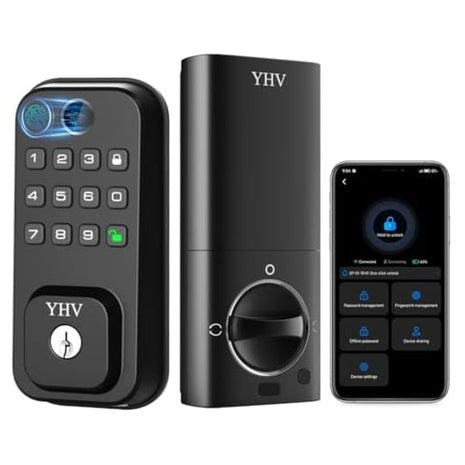 YHV Smart Fingerprint Keyless Door Lock With Keypad
