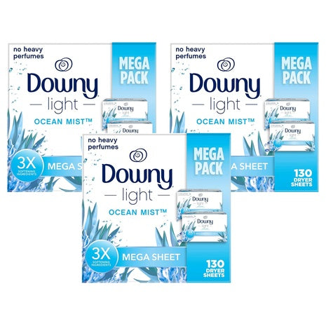 390 Downy Light Mega Dryer Sheets