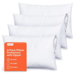 4 Ultra Soft Zippered Pillow Protectors