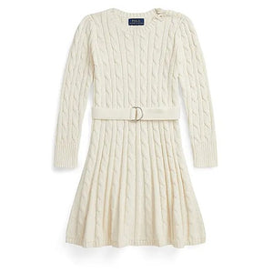 Girls' Cable-Knit Dress