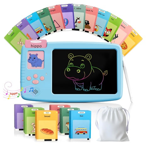 2-in-1 Talking Flash Cards & LCD Writing Tablet