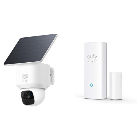 Eufy Security Entry Sensor & SoloCam E30 Solar 360° Pan 2K Camera