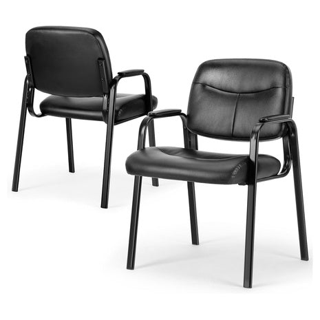 2-Pack PU Leather Reception Chairs