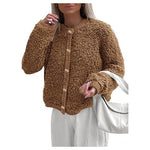 Women's Fuzzy Fleece Cropped Jacket (12 Colors)