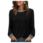 Women's Long Sleeve Crew Neck Top (10 Colors)