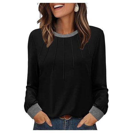 Women's Long Sleeve Crew Neck Top (10 Colors)