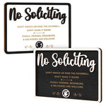 No Soliciting Door Sign