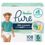 108 Size 6 Pampers Pure Diapers