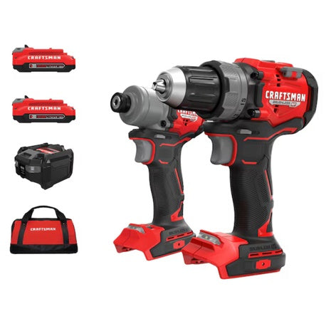 Craftsman V20 RP 2-Tool Brushless Power Tool Combo Kit W/ 2 X Batteries & Charger