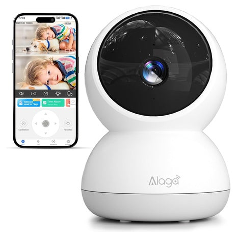 Indoor 3K Security Camera with 360° Pan/Tilt