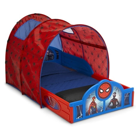 Marvel Spider-Man Sleep and Play Toddler Bed with Tent